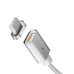 Kabel USB Type-C magnetyczny silver Maclean Energy MCE178